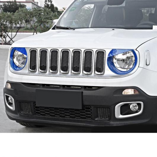 ABS ヘッドライト サークル トリム オート スタイリング 適用: ジープ レネゲード 2014 2015 2016 2017 2018 2019 クローム シルバー〜イエロー AL-FF-3677 ALの通販は