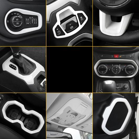 ABS ギア カップ アジャスター ヘッドライト ダッシュボード 吹き出し口 トリム 適用: ジープ レネゲードアジャスター〜エマージェンシー ライト AL-FF-3700 AL