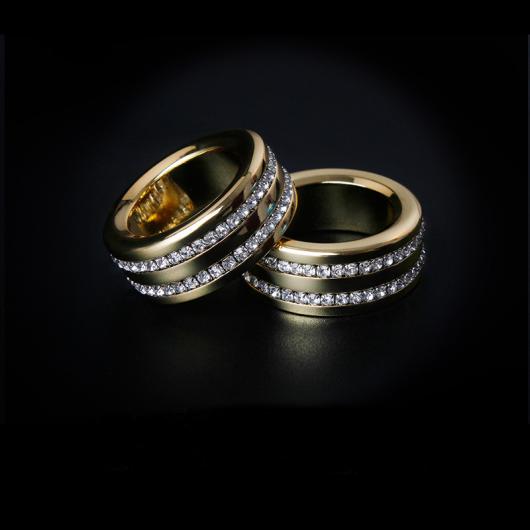 亜鉛 合金 クリスタル ダイヤモンド セントラル サウンド スピーカー コントロール リング A6 シルバー 3 ピース・A6 ゴールド 3 ピース AL-FF-4062 ALの通販は