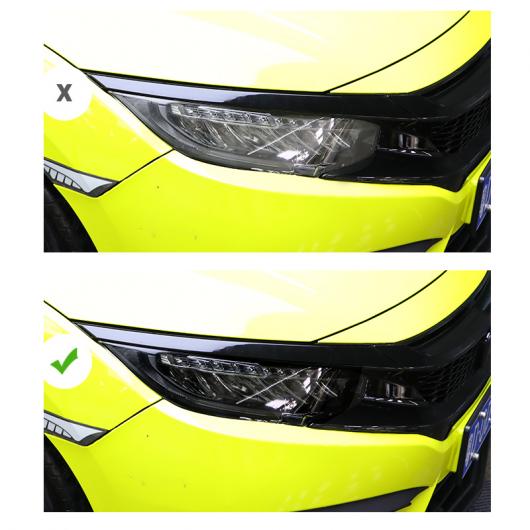 TPU トランスペアレント ブラック ヘッドライト フィルム 保護 ステッカー 適用: ホンダ シビック 2015 2016 2017 2018 2019 シビック 10世代 AL-FF-4668 AL