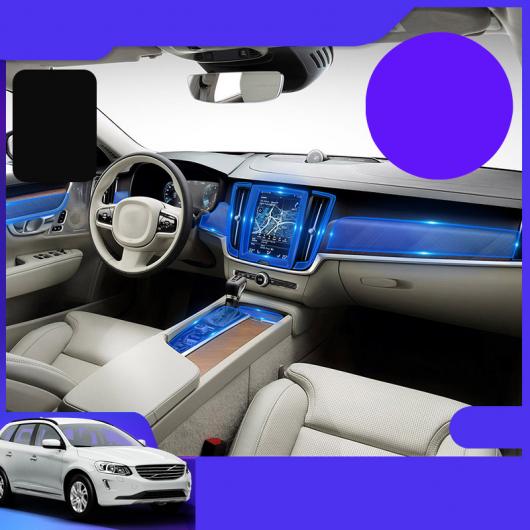 TPU トランスペアレント ギア ダッシュボード フィルム ステッカー 適用: ボルボ XC90 2015 2016 2017 2018 2019 2020 タイプ 3・タイプ 4 AL-FF-4712 AL