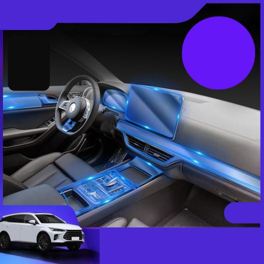 TPU インテリア 保護 フィルム 適用: BYD Tang 2019 2020 ヘッドライト フィルム・ギア パネル フィルム AL-FF-4741 AL