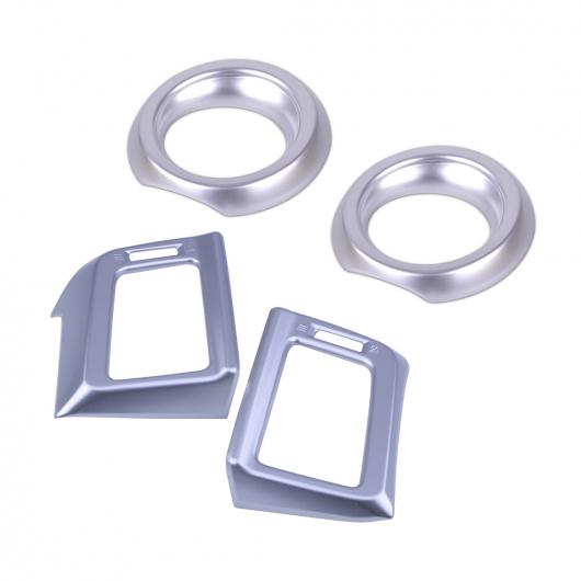 4ピース ABS クローム フロント ダッシュボード エア 吹き出し口 カバー トリム ガーニッシュ 適用: トヨタ RAV4 2013 2014 2015 2016 2017 AL-FF-6104 AL