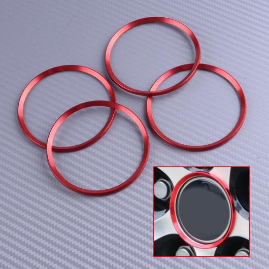 4ピース レッド アルミ 合金 ホイール センター ハブ リング トリム 適用: トヨタ カムリ 2018 2019 直径 7cm AL-FF-6602 AL