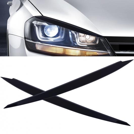 2ピース クローム メッキ ヘッド ライト ブロー カバー ランプ アイリッド トリム 適用: VW ゴルフ MK7 GTI 2013 2014 2015 2016 2017 2018 AL-FF-6920 AL