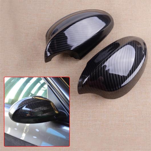 2ピース カーボンファイバー スタイル バックミラー サイド ミラー カバー ヘッド 51167135097 51167135098 適用: BMW E90 E91 330I 335I 2005-2007 2008 AL-FF-7491 AL
