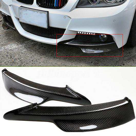 2ピース カーボンファイバー スタイル フロント バンパー スプリッタ スポイラー 適用: BMW E90 E91 328I 325I LCI Mテック 2009 2010 2011 AL-FF-7496 ALの通販は