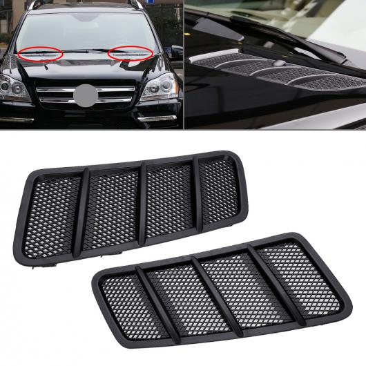 2ピース ブラック 左＆右 フード エア 吹き出し口 グリル 適用: ベンツ W166 GL GL350 GL450 ML ML350 ML550 ML63 AMG 2012 2013 2014 2015 AL-FF-7604 AL