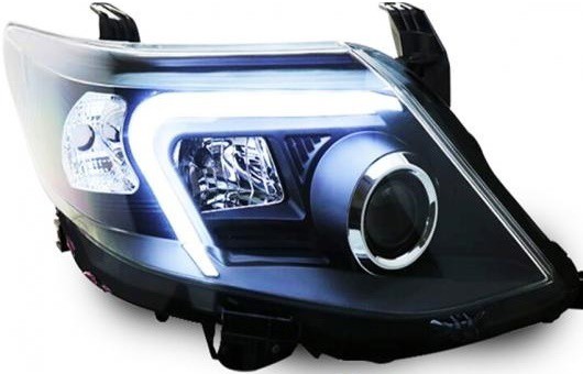 適用: トヨタ フォーチュナ ヘッドライト 2011-2015 LED DRL レンズ ダブル ビーム H7 HID キセノン BI 4300K〜8000K 35W・55W AL-HH-043の通販は