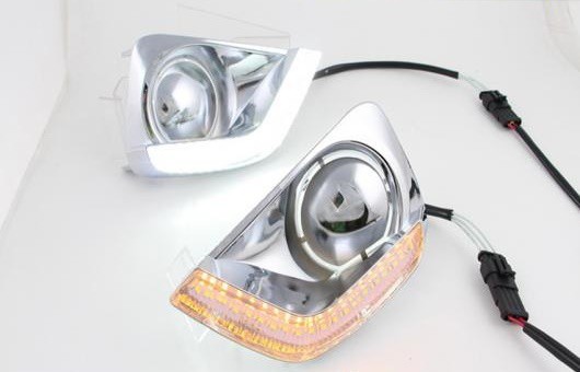 AL 適用: トヨタ ヴィオス 2014-2015 LED フォグ ランプ デイタイムランニングライト 高光度 ガイド DRL C スタイル  AL-HH-0494｜au PAY マーケット