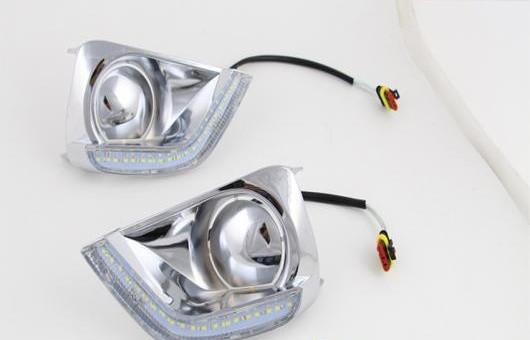 AL 適用: トヨタ ヴィオス 2014-2015 LED フォグ ランプ デイタイムランニングライト 高光度 ガイド DRL C スタイル  AL-HH-0494｜au PAY マーケット