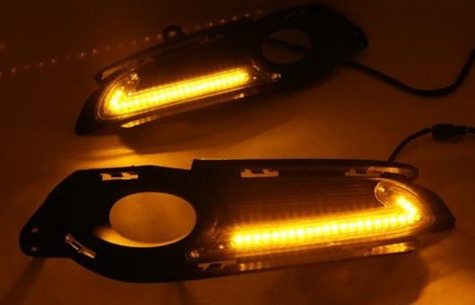 適用: ホンダ VEZEL14-15 LED DRL ベゼル フォグ ランプ デイタイムランニングライト 高光度 ガイド AL-HH-0613 AL