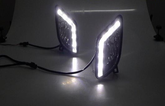 適用: ヒュンダイ/現代/HYUNDAI ヴェルナ 2010-2013 LED DRL 高光度 ガイド フォグ ランプ デイタイムランニングライト AL-HH-0621 AL