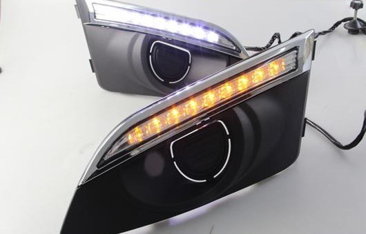 適用: シボレー/CHEVROLET アベオ 2011-2013 LED DRL 高光度 ガイド フォグ ランプ デイタイムランニングライト AL-HH-0638 AL