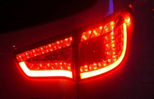 適用: 起亜 スポーテージ R テールライト 2011-2014 LED テール ランプ リア DRL + ブレーキ パーク シグナル ライト レッド AL-HH-0709