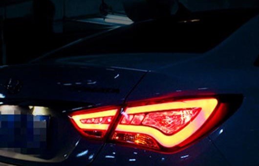 適用: ヒュンダイ/現代/HYUNDAI ソナタ LED テールライト 2011-2014 8 テール ランプ リア DRL + ブレーキ パーク シグナル L レッド AL-