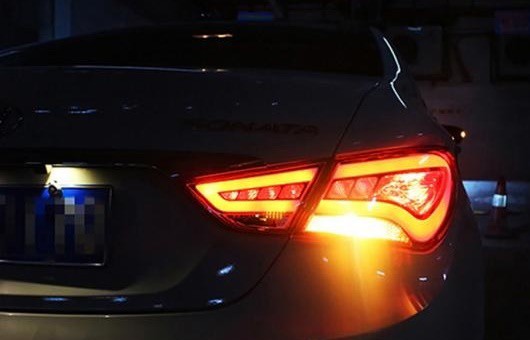 適用: ヒュンダイ/現代/HYUNDAI ソナタ テールライト 2014-2015 LED テール ランプ GLK リア フォグライト 1ペア 4ピース レッド AL-HH-0