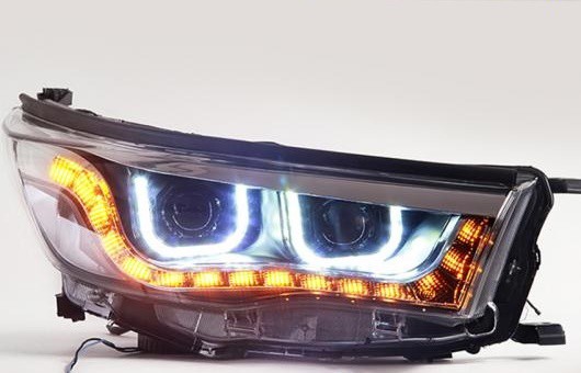 適用: トヨタ ハイランダー ヘッドライト 2015 LED GIT ヘッドランプ エンジェル アイ DRL H7 HID R20 バイキセノン レンズ 4300K〜8000K 35W・55W AL-HH-1202 AL
