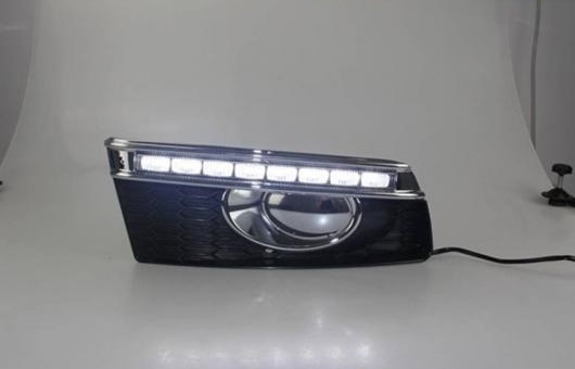 適用: VW フォルクスワーゲン/VOLKSWAGEN ポロ 2011-2013 LED DRL 高光度 ガイド フォグ ランプ デイタイムランニングライト AL-HH-0694 AL