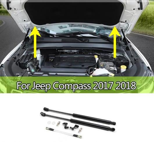 適用: ジープ/JEEP コンパス 2017 2018 フード スプリング 2ピース フロント フード エンジン カバー 油圧式 ロッド ストラット スプリング ショック バー AL-II-0763 AL