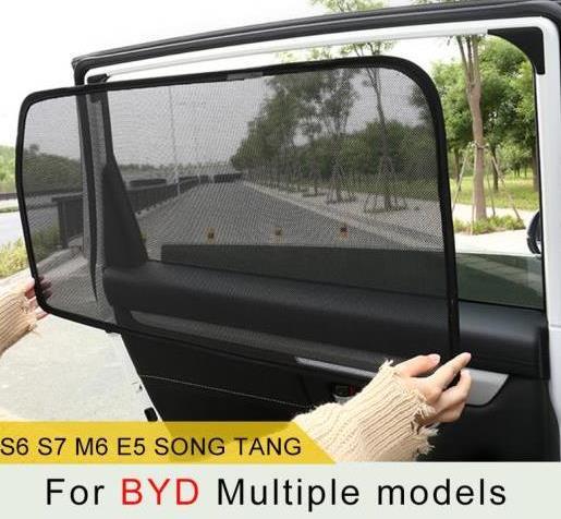 ウインドウ サンシェード メッシュ シェード ブラインド カスタム 適用: BYD F0 F3 F6 G3 S6 S7 M6 E5 SONG Tang 2 リア サンシェード・2 フロント サンシェード AL-II-0798 ALの通販は