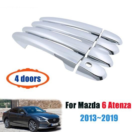 適用: マツダ 6 アテンザ GJ GL 2013~2019 クローム ドア ハンドル カバー ステッカー トリム セット 2014 2015 2016 2017 2018 ハンドル 2 ボタン・ハンドルボタンなし AL-II-0898 AL