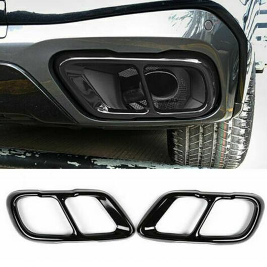 2ピース ステンレス スチール ブラック マフラー エキゾースト カバー トリム 適用: BMW X5 G05 X7 G07 2019 2020 サイレンサー マフラー AL-II-1133 ALの通販は