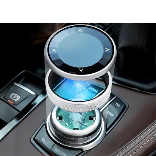 マルチメディア ボタン スイッチ カバー ステッカー パネル 適用: BMW 5シリーズ G30 G38 X3 G01 6シリーズ GT インテリア シルバー AL-II-1153 AL_4