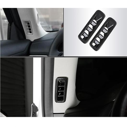 ABS カーボン ファイバー 適用: マツダ CX-5 アクセサリー 2017 2018 2019 2020 フロント スモール エア ベント 装飾 カバー トリム シルバー・カーボン AL-II-1193 AL