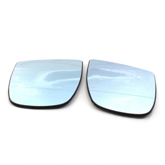 左＆右側 ブルー/ホワイト ヒーテッド 電動 ワイド アングル ウイング ミラー ガラス 適用: 2008-2014 BMW X5 E70 X6 E71 E72 ブルー 左・ブルー 右 AL-II-1299 AL