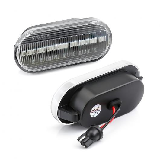 2ピース LED ダイナミック サイド マーカー ウインカー 適用: フォルクスワーゲン/VOLKSWAGEN VW ボーラ ゴルフ 3 4 パサート 3BG ポロ SB6 シーケンシャル ライト スモーク シェル AL-II-1756 AL_4