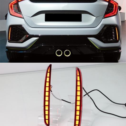 2ピース 適用: ホンダ シビック タイプ R 2016 2017 2018 LED リア バンパー フォグランプ ブレーキ ライト ダイナミック ウインカー リフレクター 3 ファンクション モデル A・モデル B AL-II-1760 ALの通販は