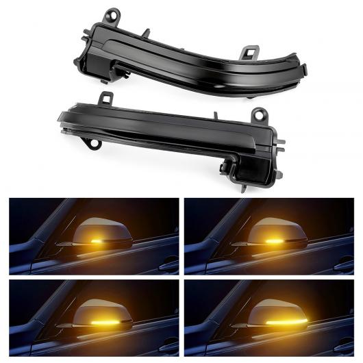 2ピース ダイナミック バックミラー ミラー ウインカー LED ライト 適用: BMW F20 F30 F31 F21 F22 F23 F32 F33 F34 X1 E84 1 2 3 4シリーズ AL-II-1782 AL