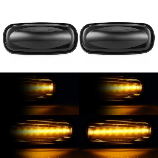 2ピース フロー ウォーター サイド マーカー シグナルライト ダイナミック LED リピーター インジケーター 適用: ランドローバー/LAND シーケンシャル AL-II-1801 AL