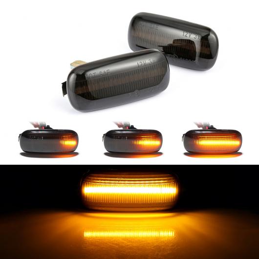 AL 2ピース LED ダイナミック サイド マーカー ウインカー 適用: アウディ/AUDI A3 S3 8P A4 S4 RS4 B6 B7 B8 A6 S6 RS6 シーケンシャル ライト EMARK 通常・シーケンシャル AL-II-1851