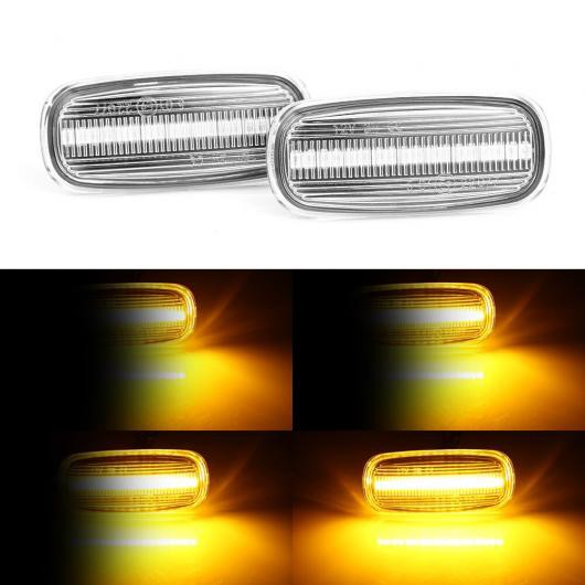 2ピース LED ダイナミック サイド マーカー ウインカー シーケンシャル ライト フロー ウォーター インジケータ 適用: アウディ/AUDI A3 S3 ホワイト シェル・スモーク シェル AL-II-1875 ALの通販は