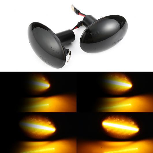2ピース フロー ウォーター サイド リピーター ランプ ダイナミック LED ウインカー マーカー ライト インジケーター 適用: BMW ミニ/MINI（BMW） クーパー R55 R56 R57 R58 R59 AL-II-1876 ALの通販は