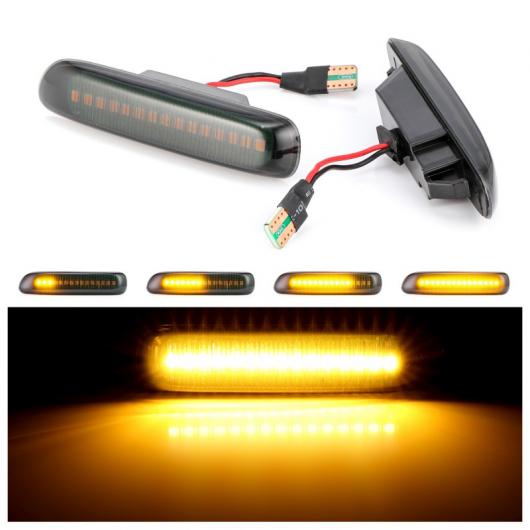 2ピース フロー サイド リピーター ランプ ダイナミック LED マーカー ライト ウインカー 適用: BMW E46 3ER リモウ クーペ コンパクト カブリオレ AL-II-1951 AL
