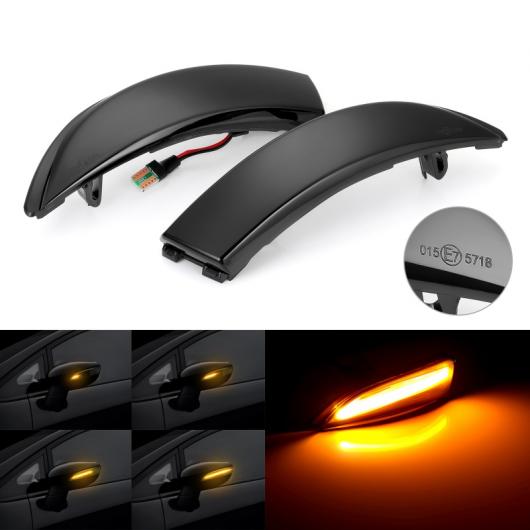 2ピース ダイナミック ウインカー LED サイド ミラー インジケーター 適用: フォード/FORD フィエスタ MK7 2008-2017 B-MAX 2012-2017 AL-II-1998 AL