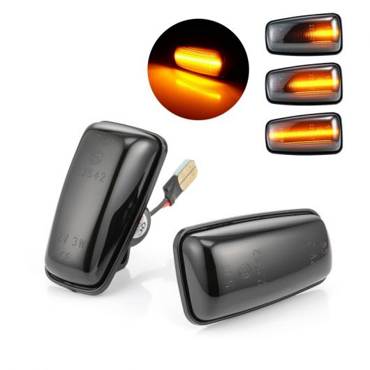 ダイナミック LED サイド マーカー ライト シグナル ウインカー 適用: シトロエン/CITROEN ベルランゴ ジャンピー サクソ シーケンシャル クリア・シーケンシャル ブラック AL-II-2008 ALの通販は 7,570円