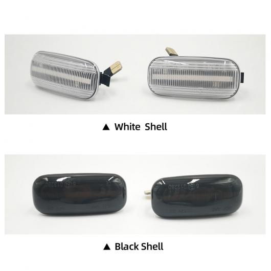 2ピース フロー サイド マーカー ライト 適用: アウディ/AUDI A2 A3 A4 A6 A8 TT ウインカー アンバー スモーク LED ダイナミック ウインカーランプ ブラック・ホワイト 通常 AL-II-2009 AL