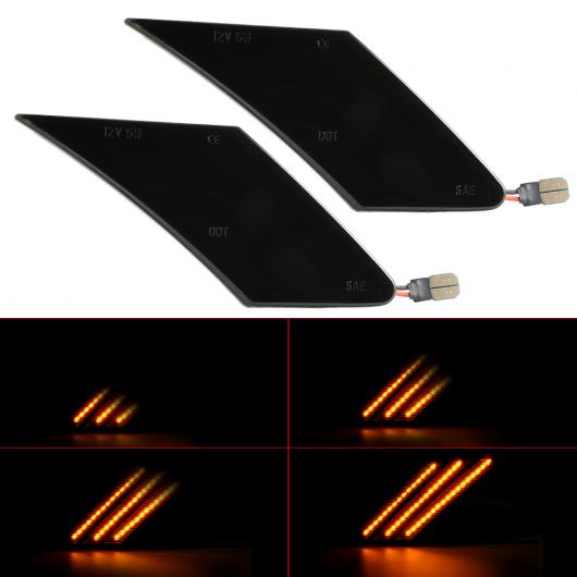 2ピース ダイナミック LED ウインカー フロント バンパー サイド マーカー ライト 適用: スバル BRZ 2013-2019 サイオン/SCION FR-S トヨタ FT86 AL-II-2028 AL