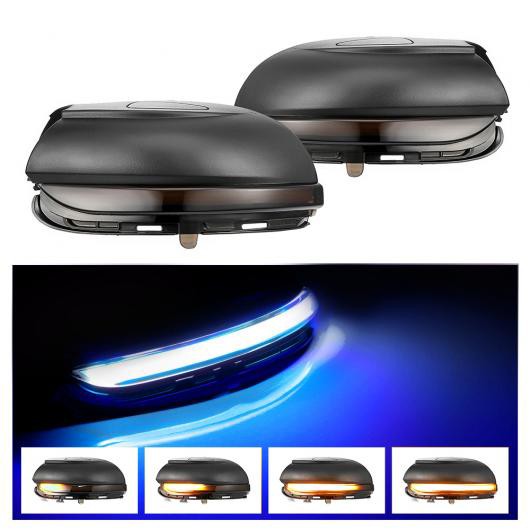 2ピース ダイナミック LED ウインカー サイド ミラー インジケーター 適用: フォルクスワーゲン/VOLKSWAGEN VW ゴルフ 6 MK6 GTI R ライン トゥーラン VI R20 AL-II-2048 ALの通販は