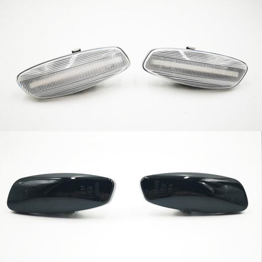 1 セット ダイナミック LED サイド マーカー ライト 適用: シトロエン/CITROEN C3 C4 C5 DS3 DS4 プジョー/PEUGEOT 207 308 3008 5008 RCZ クリア シェル・スモーク シェル シーケンシャル AL-II-2115 AL_3