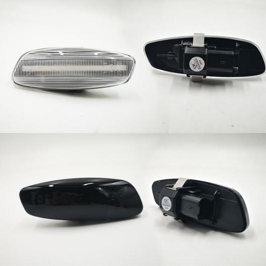 1 セット ダイナミック LED サイド マーカー ライト 適用: シトロエン/CITROEN C3 C4 C5 DS3 DS4 プジョー/PEUGEOT 207 308 3008 5008 RCZ クリア シェル・スモーク シェル シーケンシャル AL-II-2115 AL_4