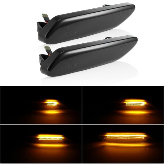 ペア フロー ウインカー ダイナミック LED サイド マーカー ライト 12V リピーター ランプ パネル 適用: BMW ミニ クーパー R60 R61 シーケンシャル トランスペアレント シェル・スモーク シェル AL-II-2127 ALの通販は