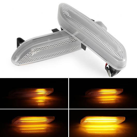 2ピース ダイナミック ウインカー LED サイド マーカー フロー シーケンシャル インジケーター アンバー 適用: BMW ミニ/MINI（BMW） クーパー R60 R61 通常 AL-II-2139 AL