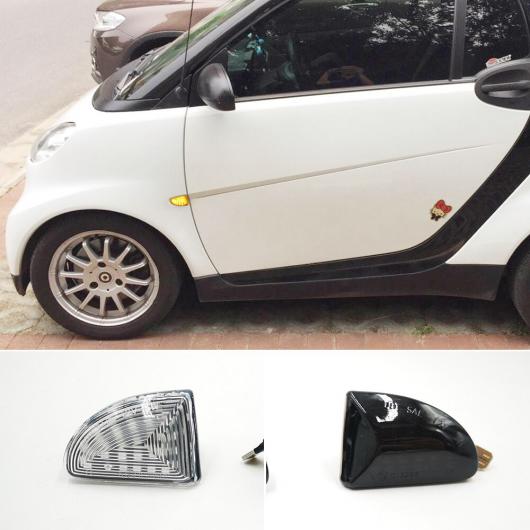 適用: メルセデス スマート/SMART W451 フォーツー用 2007-2014 LED ダイナミック ウインカー サイド フェンダー マーカー シーケンシャル クリア シェル・スモーク シェル シーケンシャル AL-II-2145 AL