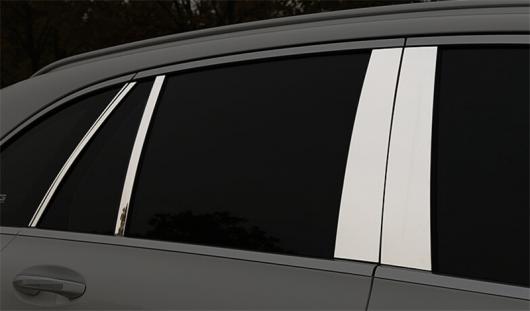 10ピース ステンレス スチール クローム ウインドウ センター ピラー ポスト トリム カバー 適用: メルセデス GLC クラス X253 GLC200 GLC250 GLC300 2016 AL-II-2259 AL