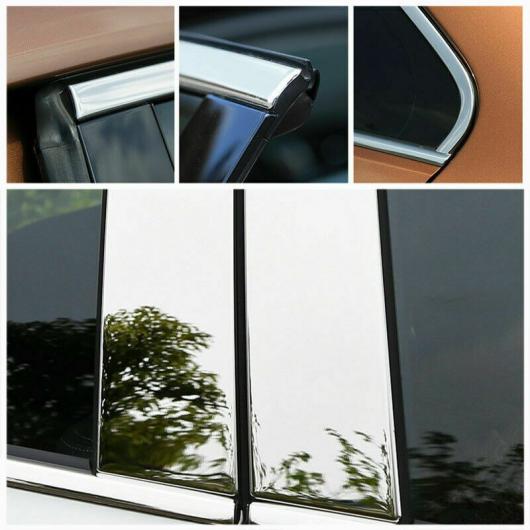 A セット ウインドウ ピラー ウインドウ シル モールディング トリム 適用: VW トゥーラン 2008-2015 14ピース AL-II-2306 AL 外装